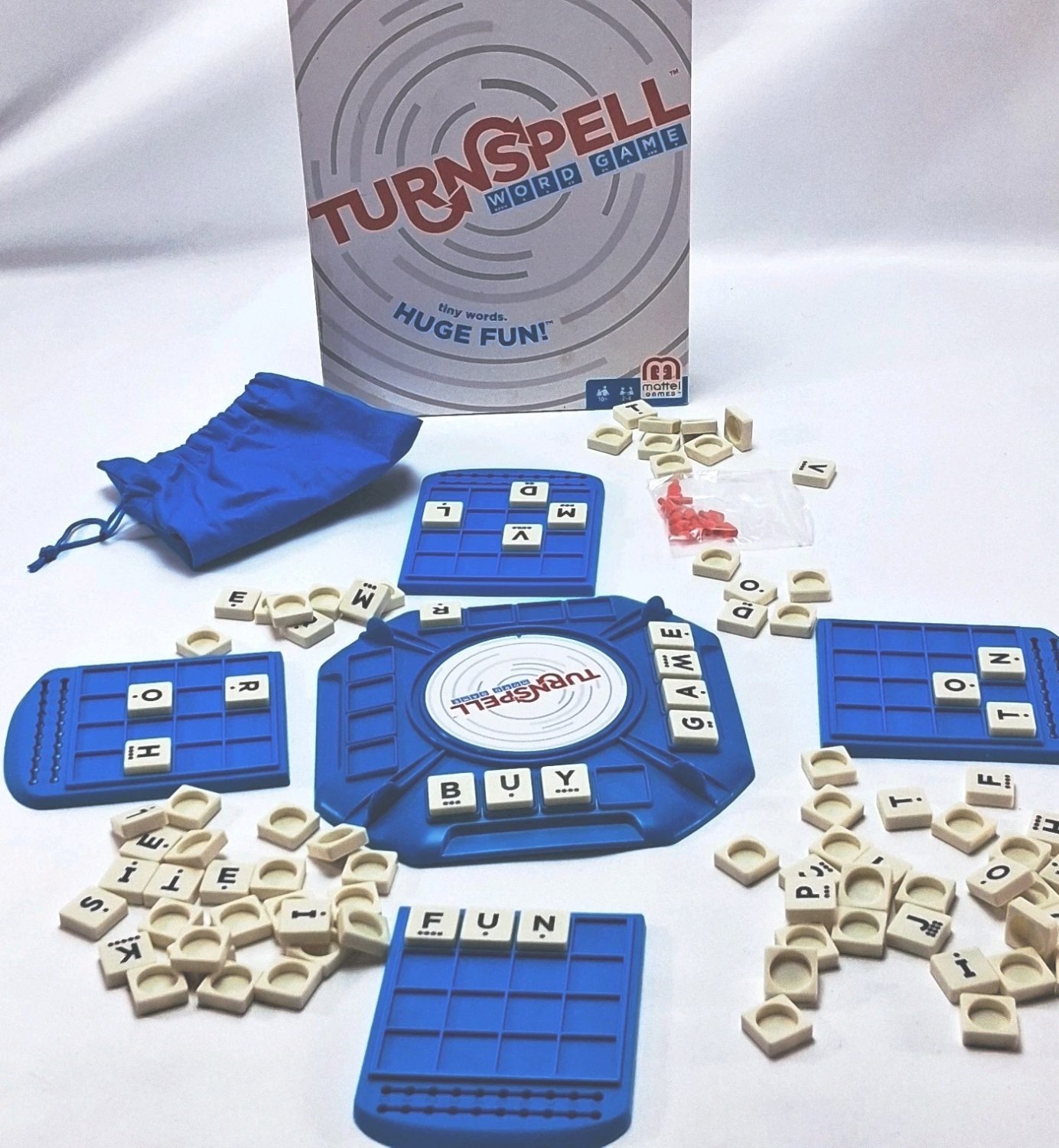 Mattel Turnspell Board Game 2016 Complete Fast-Paced Strategy Word Game FDM57