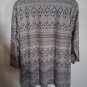 Chico's Silver Shimmer Split V-Neck Knit Tunic Size 2 Large Lightweight Party
