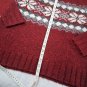 Tangents Red Fair Isle Turtleneck Sweater Womens Vintage Cozy Winter Knit Sz M