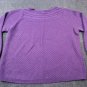 Croft & Barrow Women’s Cable Knit Yoke Sweater 2X Purple Plum Cozy Pullover Cozy