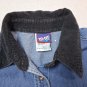 Vintage 90s M&M&acirc;��s Denim Button Down Shirt XL Corduroy Collar Candy Collectible