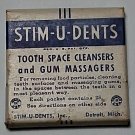 VINTAGE STIM-U-DENTS TOOTH CLEANSERS PACKAGE AND PRODUCT- OLD!