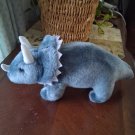 Demdaco Triceratops Dinosaur Blue 12"  Plush Fabric Stuffed Toy PERFECT SHAPE!!!