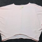 Francescas Light Pink Dolman Sleeve Knit Sweater Top Lagenlook Size M NWT