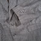 Haggar Gallery Beige Basketweave Tweed Sports Coat Jacket Men 42 Blazer Academia