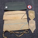 VTG WWII/Korean US Army Garrison Caps Lot Silver Oak Leaf LT Col Insignia