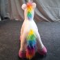 Build a Bear Workshop- White Unicorn With Rainbow Mane Plush- 17" Inches Tall