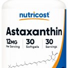 Nutricost Astaxanthin 12mg, 30 Softgel Capsules - Gluten Free and Non-GMO