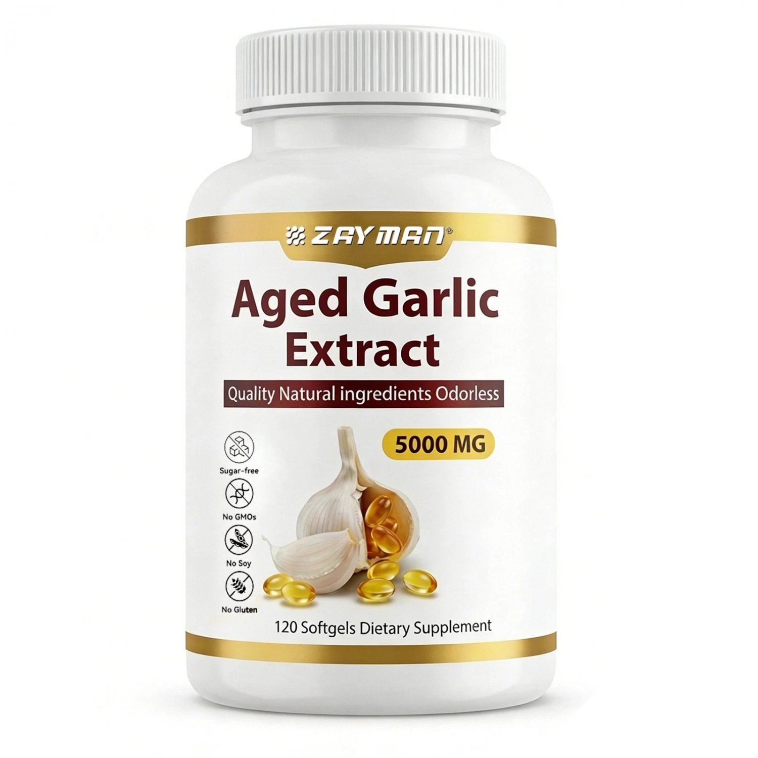 Aged Garlic Extract &acirc;��120 Count Odorless Garlic Supplement Immune Support