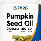 Nutricost Pumpkin Seed Oil (3,000mg) 180 Softgels - GMO-Free, 60 Servings