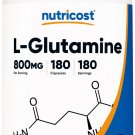 Nutricost L-Glutamine 800mg, 180 Capsules - Gluten Free, Non-GMO, High Quality