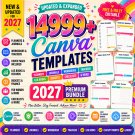 14999+ 2027 Canva Planner Templates Mega Bundle | Digital Journal Workbook Tracker