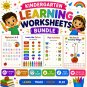 Kindergarten Learning Worksheets Bundle | Alphabet Tracing & Printable Activities | Homeschool PDF