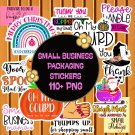 Small Business Packaging Stickers Bundle | 110+ PNG Thank You Labels | Printable Business Sticker