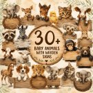 30+ Baby Animals Clipart with Wooden Signs Nursery Decor, Baby Shower,Digital PNG Bundle 30+ Baby Animals Clipart with Wooden Signs Nursery Decor, Baby Shower,Digital PNG Bundle