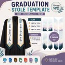 Graduation Stole Template SVG | DIY Custom Stole Canva editable Print-Ready Digital Download