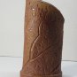 Vintage Studio Pottery Terra Cotta Textured Bark Vase 4.5" Small Clay Vessel