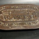 Vintage San Francisco Water Dept Golden Gate Water Meter Box Lid Cast Iron 10"
