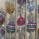 Christopher Radko Shiny Brite Glass Christmas Tree Garland 7 Foot Pink Silver NI