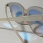 Chic Oversized Cat-Eye Sunglasses | Iridescent Mirror Lens