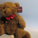 ProFlowers 8" Brown Plush Teddy Bear with Red Satin Bowtie - Vintage Condition
