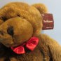 ProFlowers 8" Brown Plush Teddy Bear with Red Satin Bowtie - Vintage Condition
