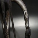 Mid-Century Hand-Carved African Blackwood Giraffe Mother & Baby Figurine