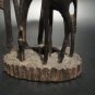 Mid-Century Hand-Carved African Blackwood Giraffe Mother & Baby Figurine
