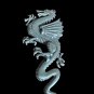 Vintage JJ Jonette Pewter Dragon Brooch Pin & Matching Earrings Set Fantasy Jewe