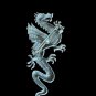 Vintage JJ Jonette Pewter Dragon Brooch Pin & Matching Earrings Set Fantasy Jewe