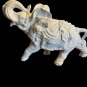 Large Vintage White Ceramic Elephant Figurine 22â Hollywood Regency Italian Styl
