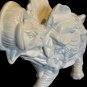 Large Vintage White Ceramic Elephant Figurine 22â Hollywood Regency Italian Styl