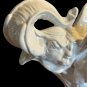 Large Vintage White Ceramic Elephant Figurine 22â Hollywood Regency Italian Styl