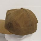 Medium Brown Waxed Hunters Cap One Size Adjustable Back Made In USA Medium Brown Waxed Hunters Cap One Size Adjustable Back Made In USA