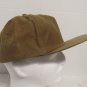 Medium Brown Waxed Hunters Cap One Size Adjustable Back Made In USA