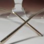 Vintage-Style Oversized Hexagonal Sunglasses – Gold Metal Frame / Brown Gradient