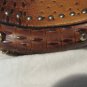 Mezon Round Crossbody Bag - Brown Faux Leather