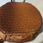 Mezon Round Crossbody Bag - Brown Faux Leather
