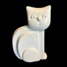Vintage Harris Pottery Art Deco Style White Cat Sculpture - 12" Vintage Harris Pottery Art Deco Style White Cat Sculpture - 12"