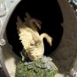 Vintage Swan Music Box Egg Blue Roses Rotating Some Enchanted Evening 7â READ