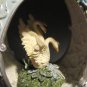 Vintage Swan Music Box Egg Blue Roses Rotating Some Enchanted Evening 7â READ