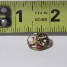 Antique Victorian Champlevé Enamel Button – Floral Openwork