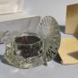 Vintage 1979 Avon "Shimmering Peacock" Glass Candle Holder - NIB / NOS