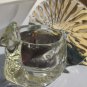 Vintage 1979 Avon "Shimmering Peacock" Glass Candle Holder - NIB / NOS