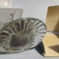 Vintage 1979 Avon "Shimmering Peacock" Glass Candle Holder - NIB / NOS