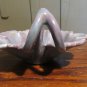 Vintage 1975 Handhandled Ceramic Leaf Dish / Basket &acirc;�� Iridescent Glaze Candy Bow