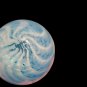 Art Glass Egg Paperweight Blue White Swirl Heavy 4â Isle of Wight Style