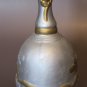 Vintage 6" Ceramic Hand Painted Floral Bell - Silver & Gold Rose Relief