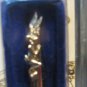 Vintage 1995 Looney Tunes Solid Brass Character Pen Set with Wood Stand &acirc;�� New In