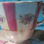 Vintage Enesco Pink Panels Rose Teacup Saucer Set - Mid Century Japan Lusterware